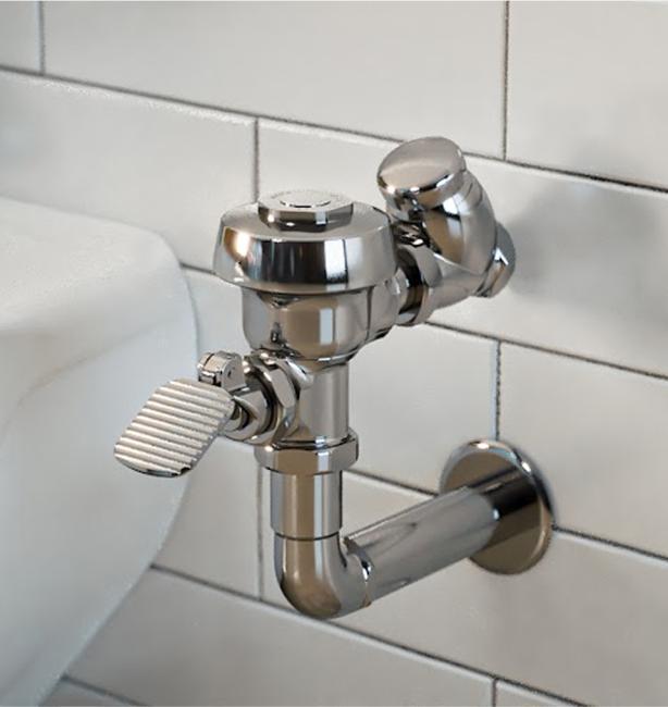 Foot pedal flushometers offer hands-free convenience with the tactile feedback of a manual flushometer.