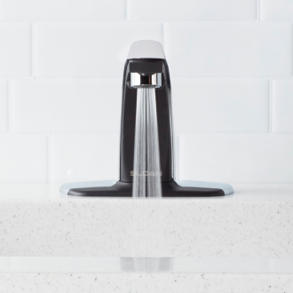 Close up shot of sensor faucet